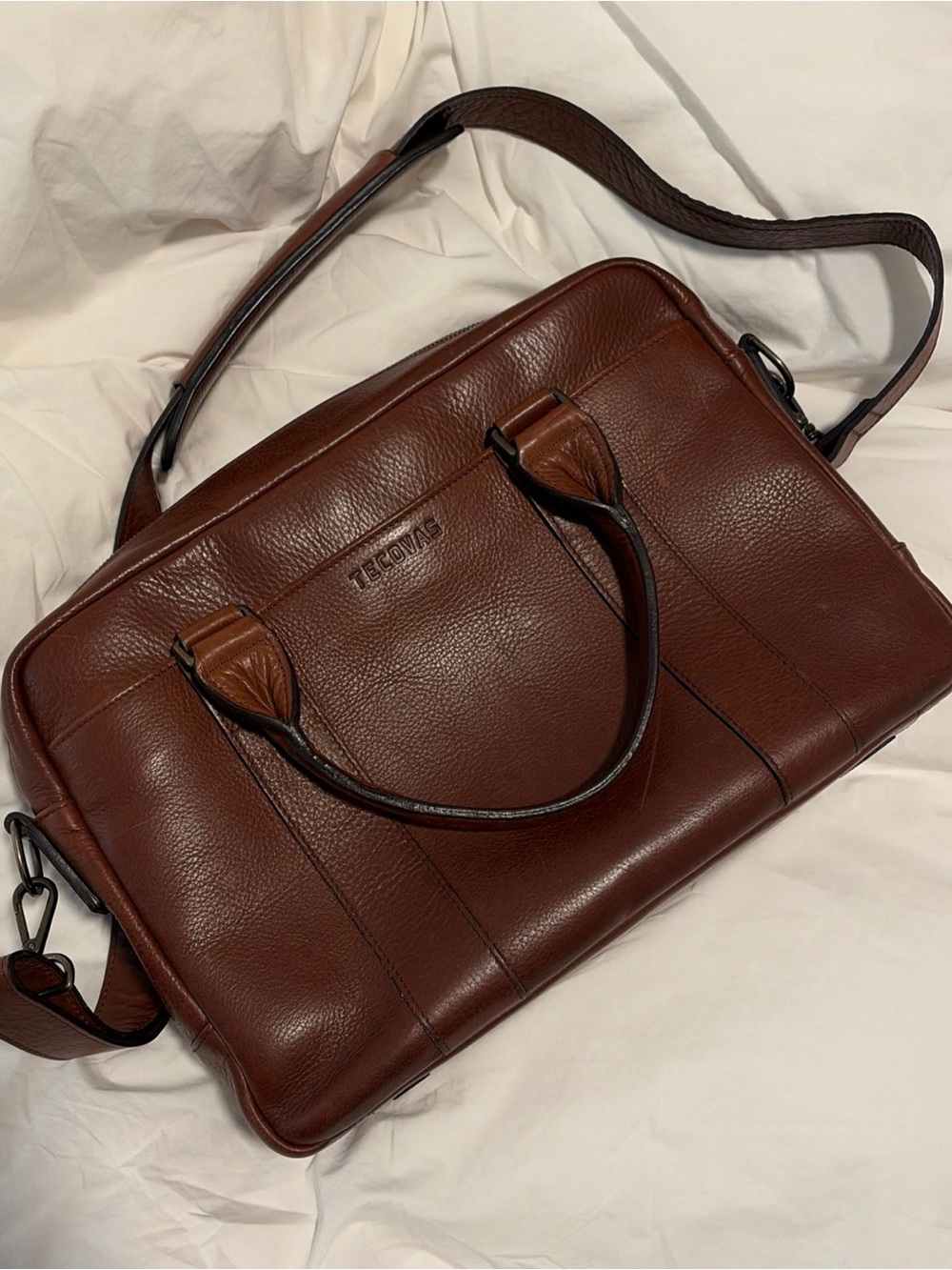Tecovas Brown Genuine Leather Briefcase Bag